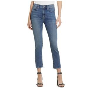 EDWIN Elin High Waist Straight Crop Jeans Size 28 in Vibe Medium Wash